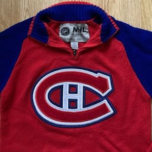 Vintage NHL "Montreal Canadiens" Knit Hockey Sweater. HABS Hockey Sweater